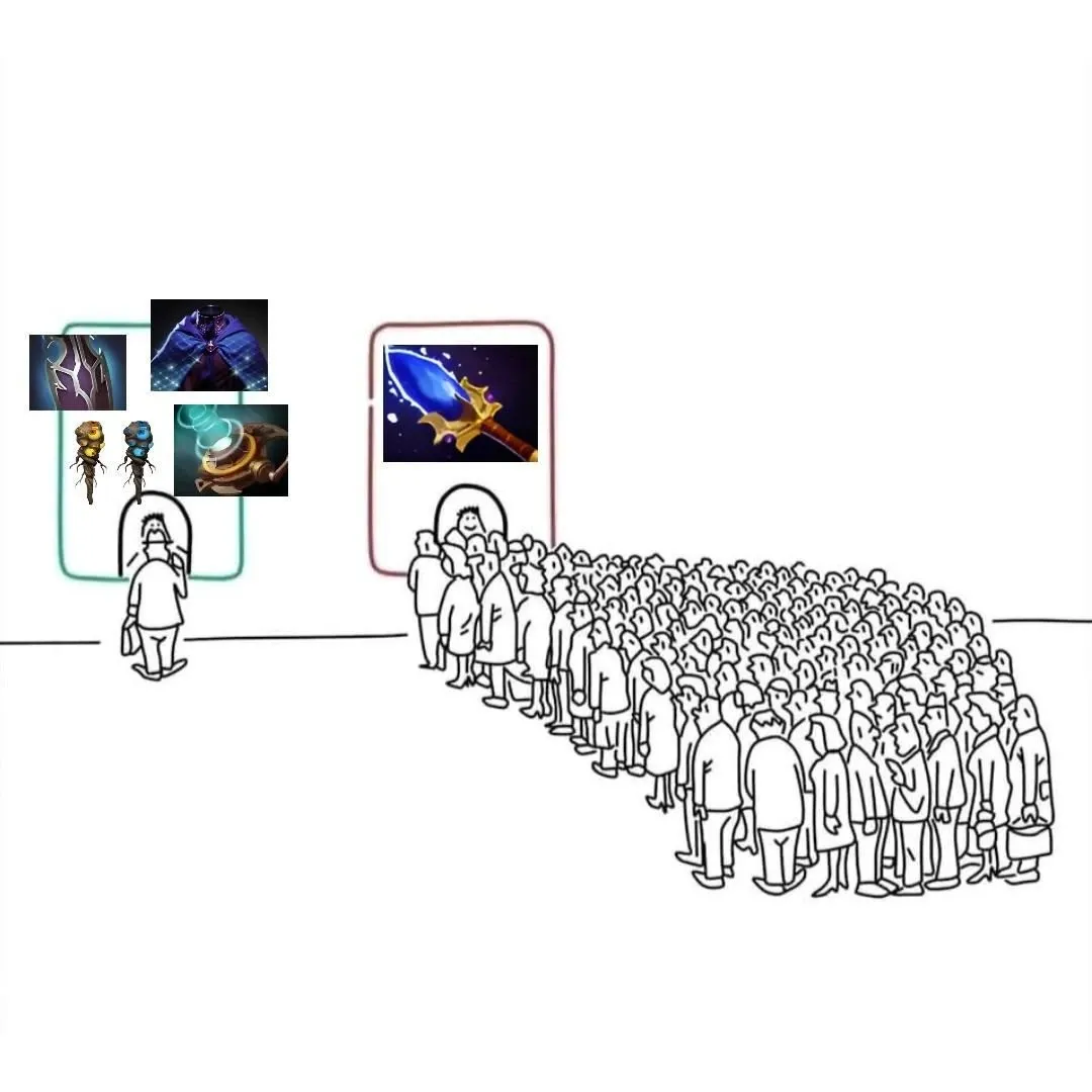 Line of people for Aghanims scepter meme.webp