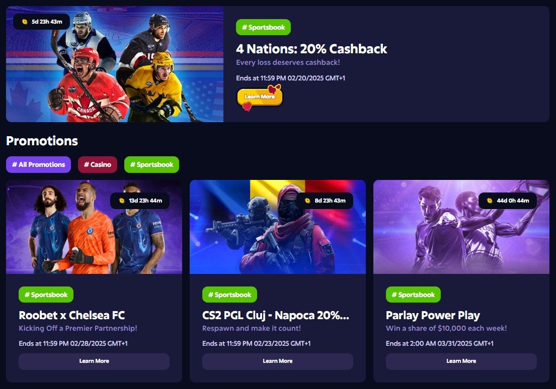 Roobet Promotion Page