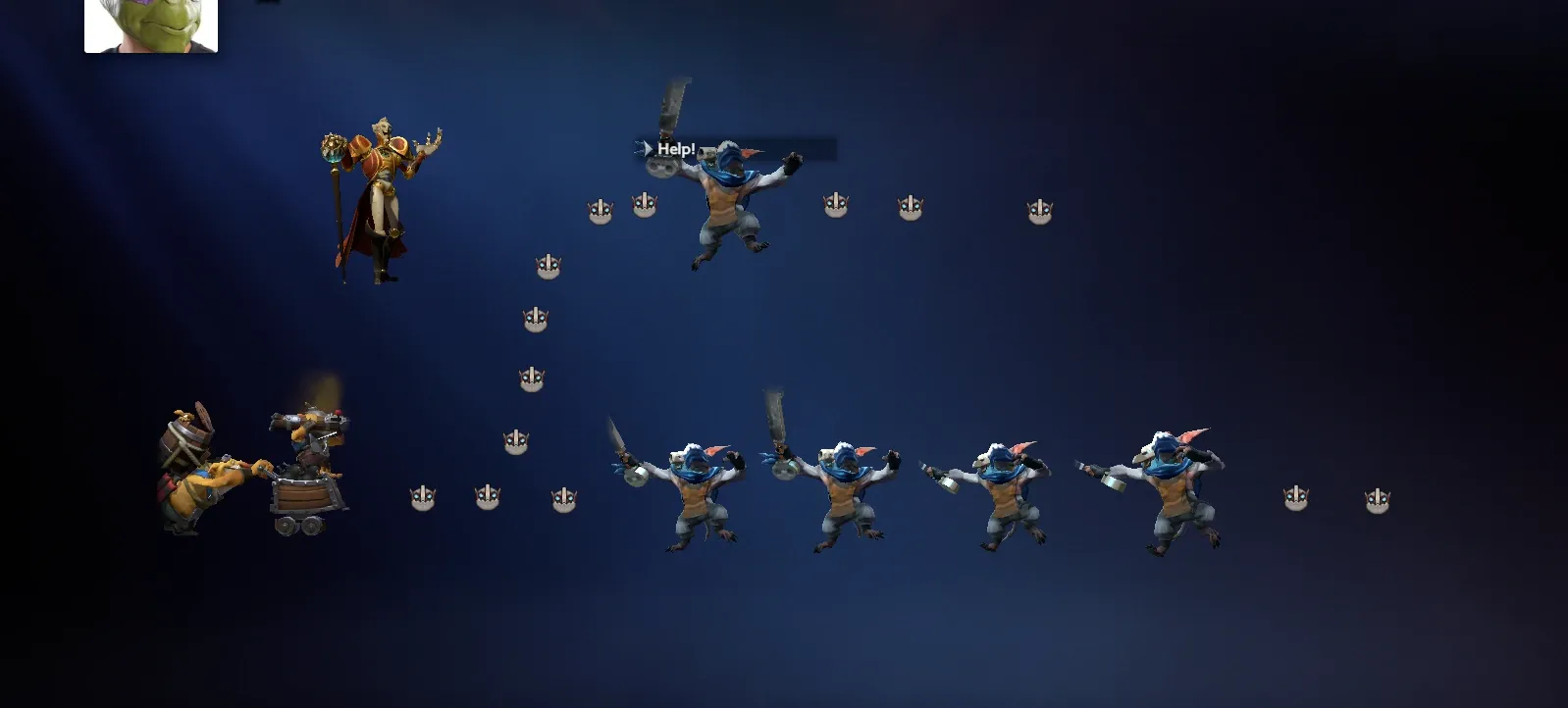 Trolley problem on Dota 2 profile page.webp